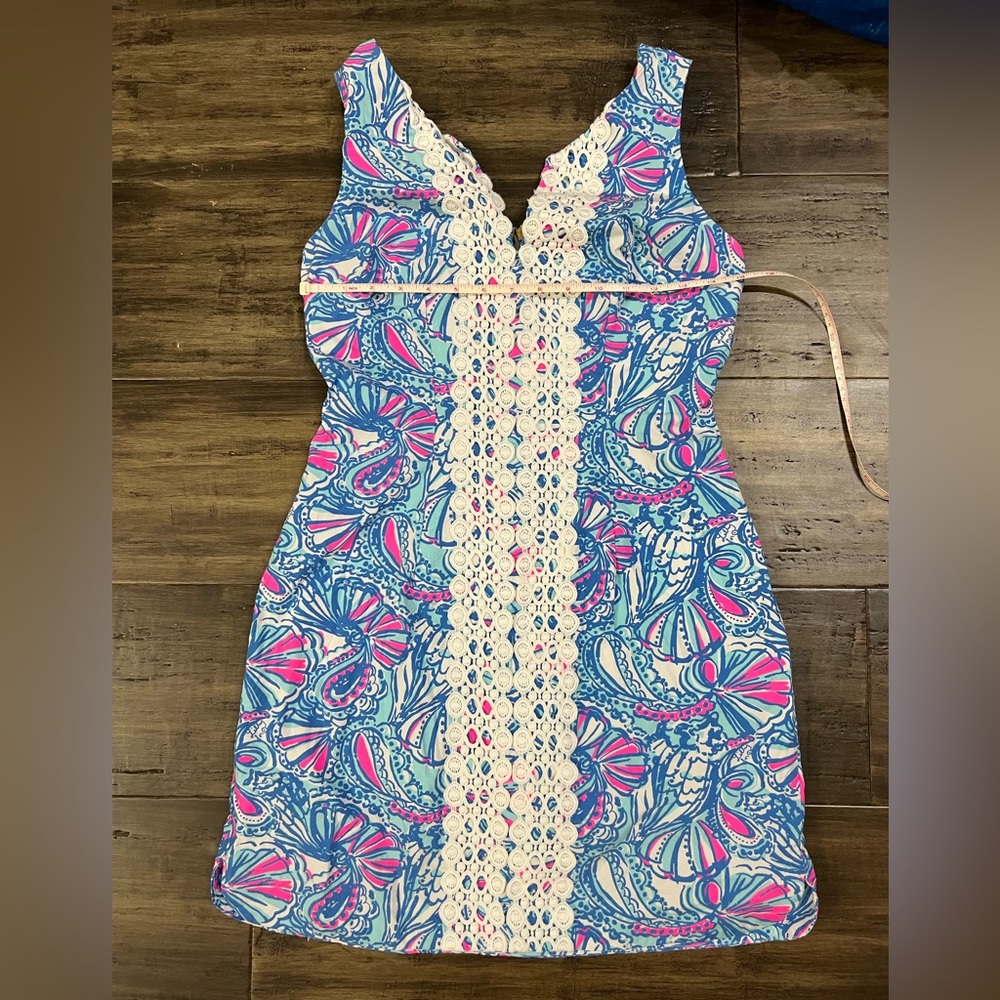 Lilly Pulitzer pink and blue sheath sundress sz 6 - Picture 2 of 8